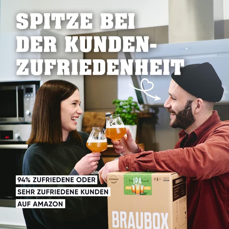 Dunkles Bierbrauset für die Küche mit 5-Liter-Gärflasche, wiederverwendbar