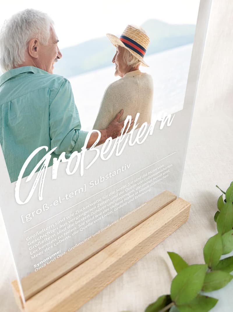 Personalisiertes Acrylgeschenk für Großeltern