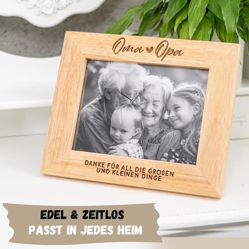Graviertes Bilderrahmen-Geschenkset für Großeltern