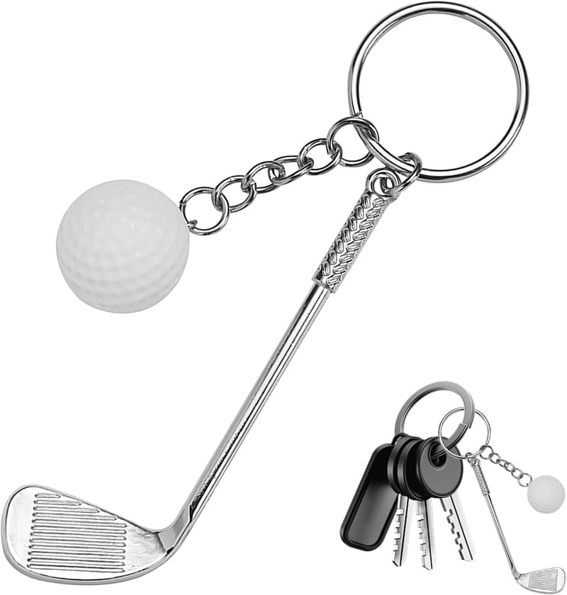 Golf Schlüsselanhänger mit Golfschläger und Bällen – Geschenk für Golfer