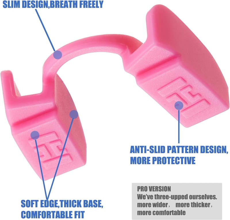 Powerlifting Mundstück für Fitness, 2er Pack Pink