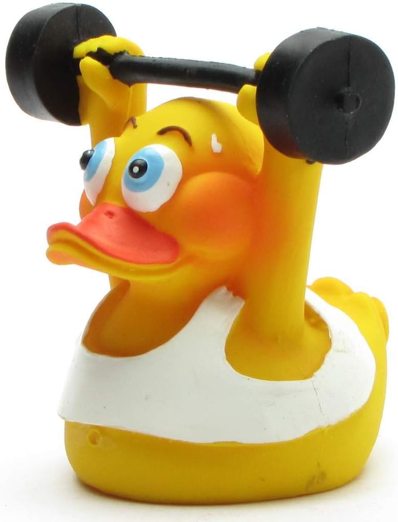 Badeente Gewichtheber für Bodybuilder - 7,5 cm Sammlerstück