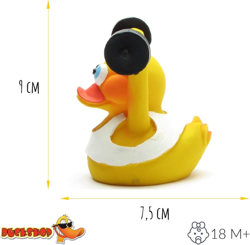 Badeente Gewichtheber für Bodybuilder - 7,5 cm Sammlerstück
