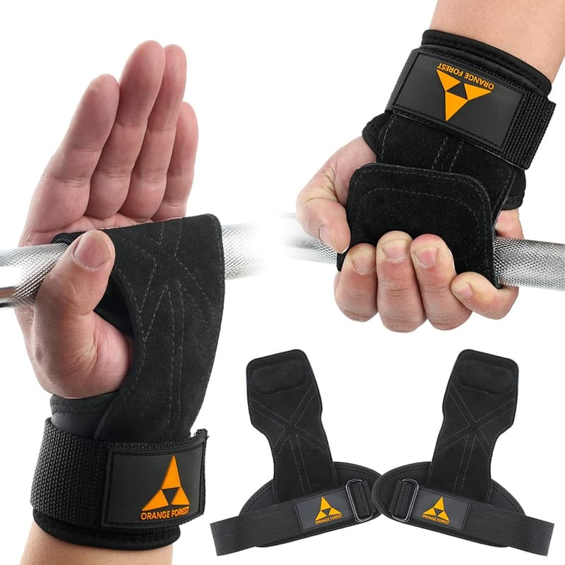 Gewichtheber-Handgelenkschlaufen aus doppellagigem Leder für Powerlifting
