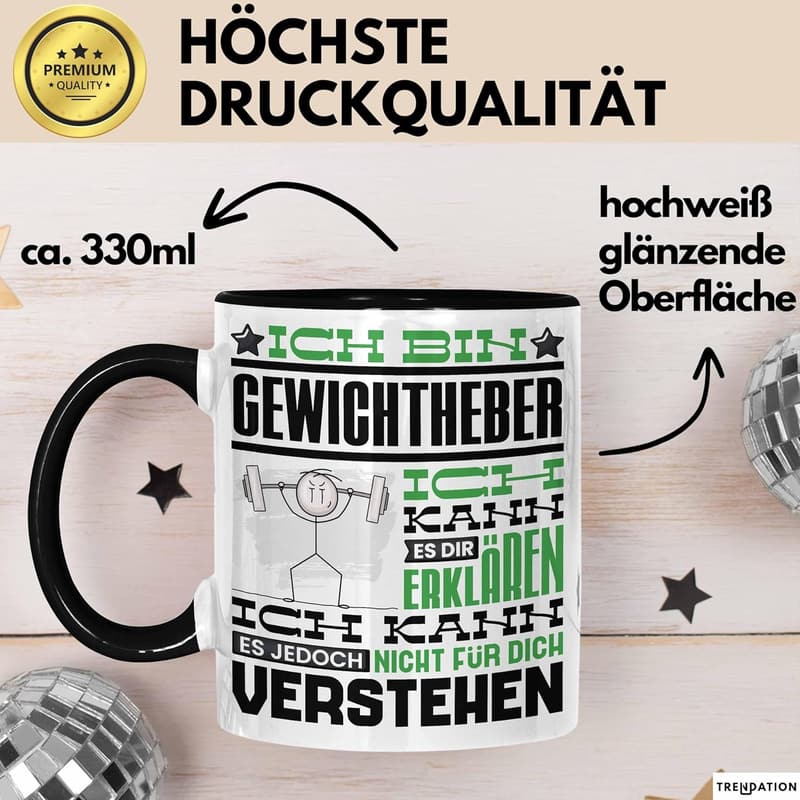 Lustige Kaffeetasse für Gewichtheber – 