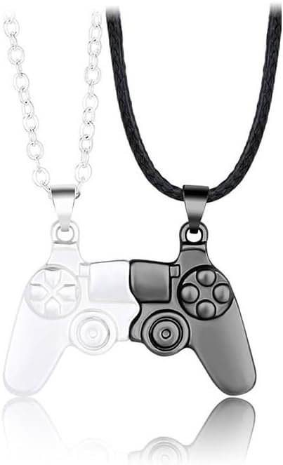 Magnetische Halskette für Paare mit Game Controller Anhänger
