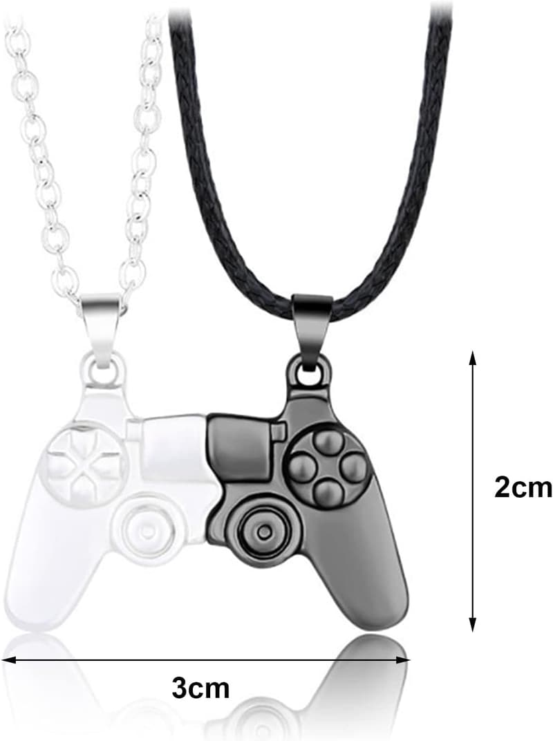 Magnetische Halskette für Paare mit Game Controller Anhänger