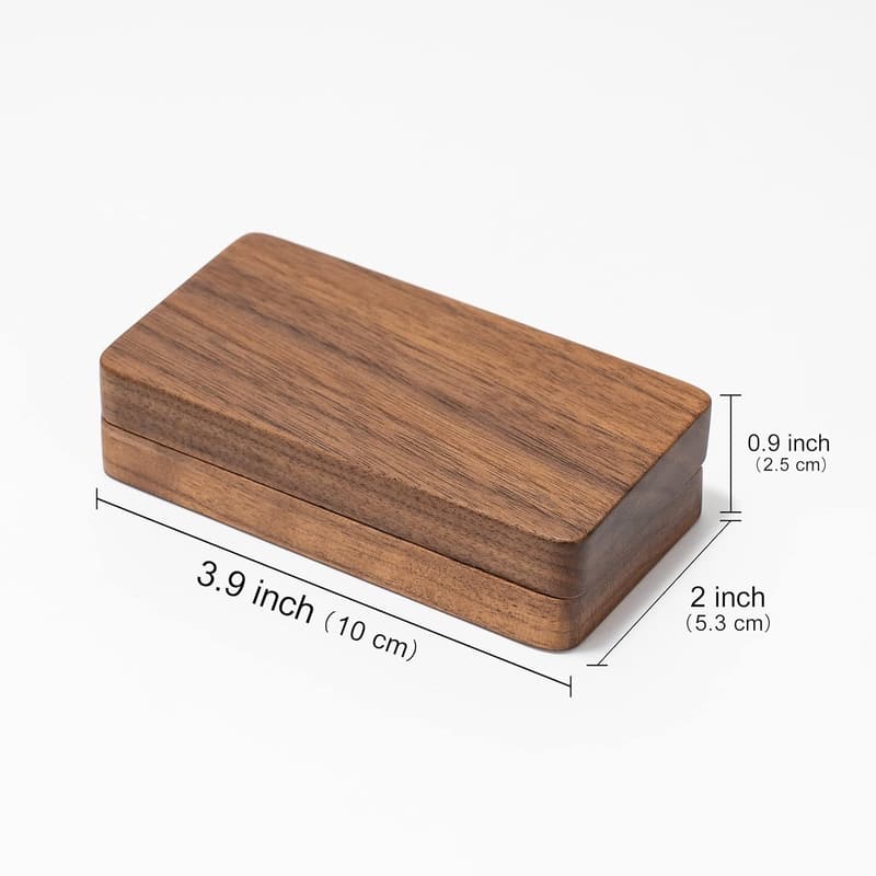 Personalisierte Holz-Ringschatulle für Verlobung und Hochzeit