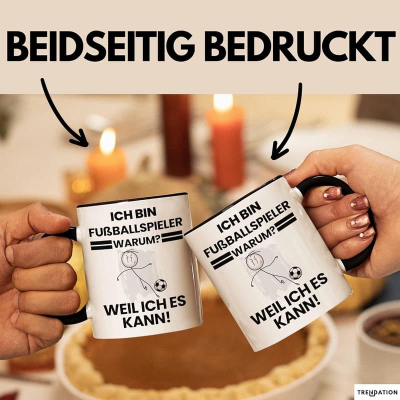 Tasse für Fußballspieler mit lustigem Spruch - Geschenkidee für Geburtstage