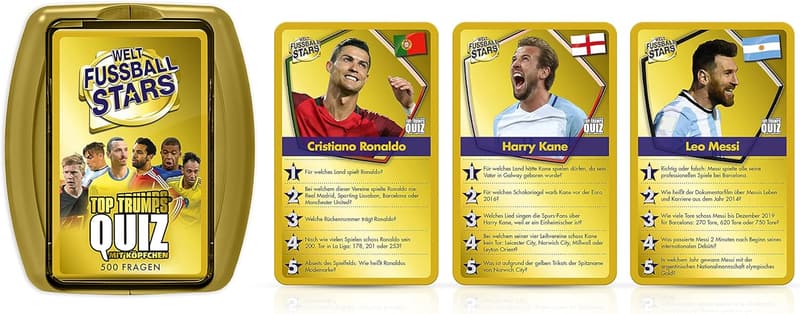 Fußballstars Quiz für Kinder ab 8 Jahren - Deutsch, Gold