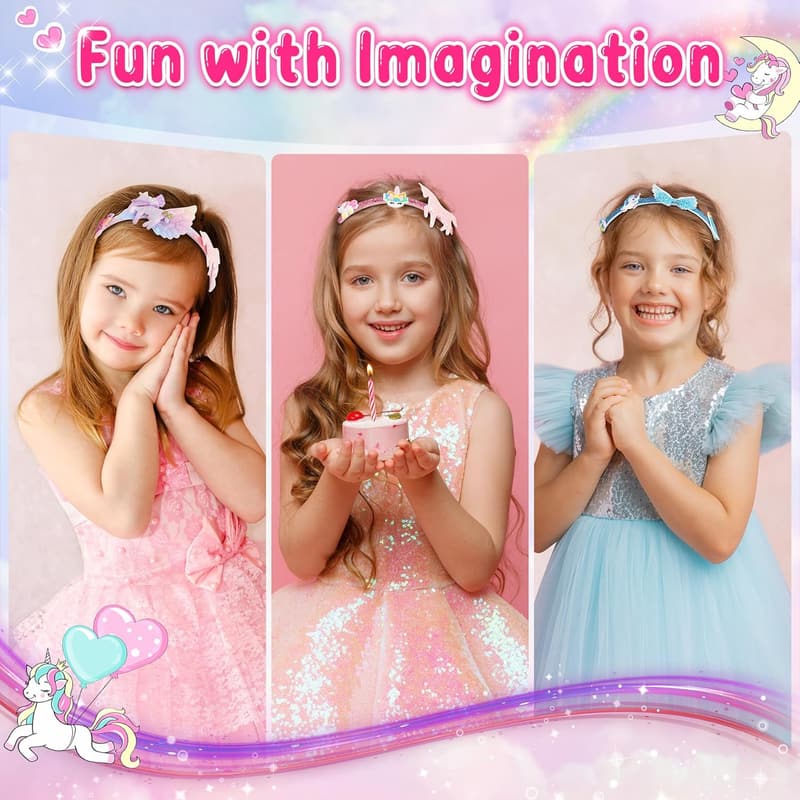 Einhorn Haarreifen Bastelset für Mädchen 4-8 Jahre | Geschenkidee