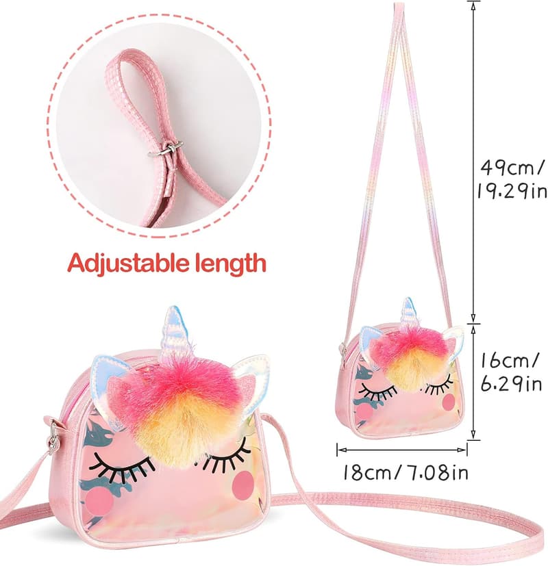 Einhorn Schmuckset für Mädchen – Halskette, Armband, Ring, Ohrringe