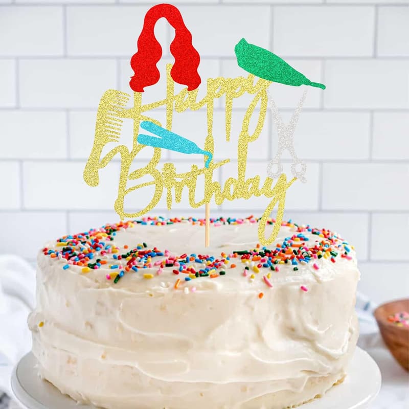 Tortenaufsatz für Friseure – Geburtstag, Party, 1 Stück
