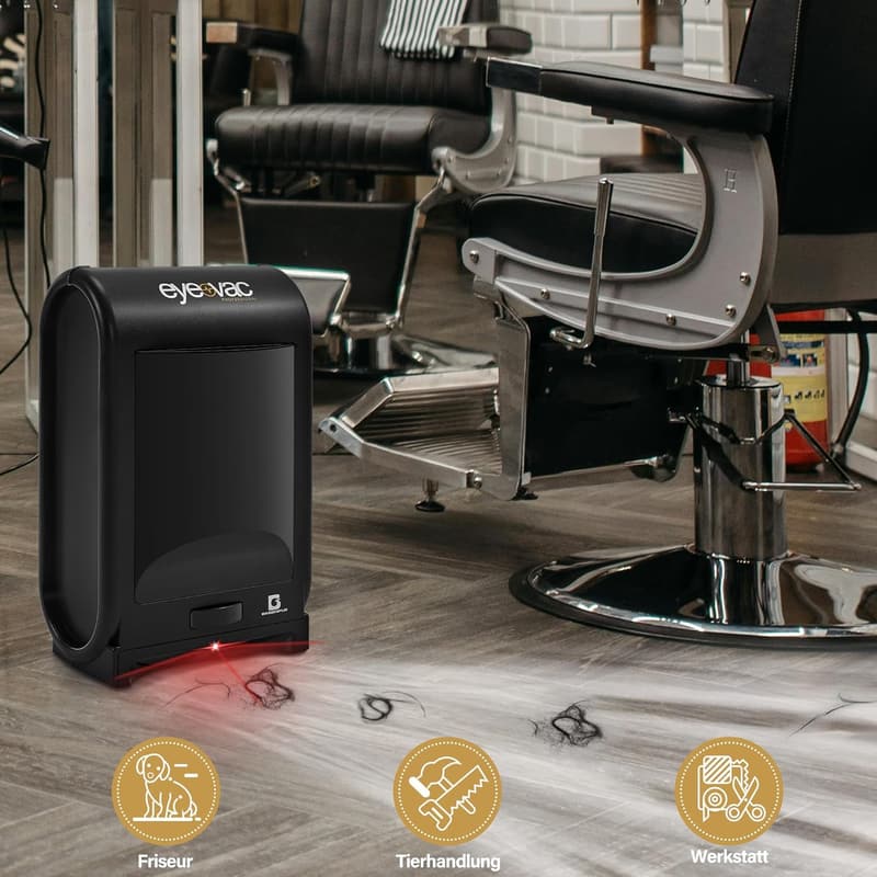 Elektrischer Kehrbesen für Friseursalons - 1400 W, schwarz