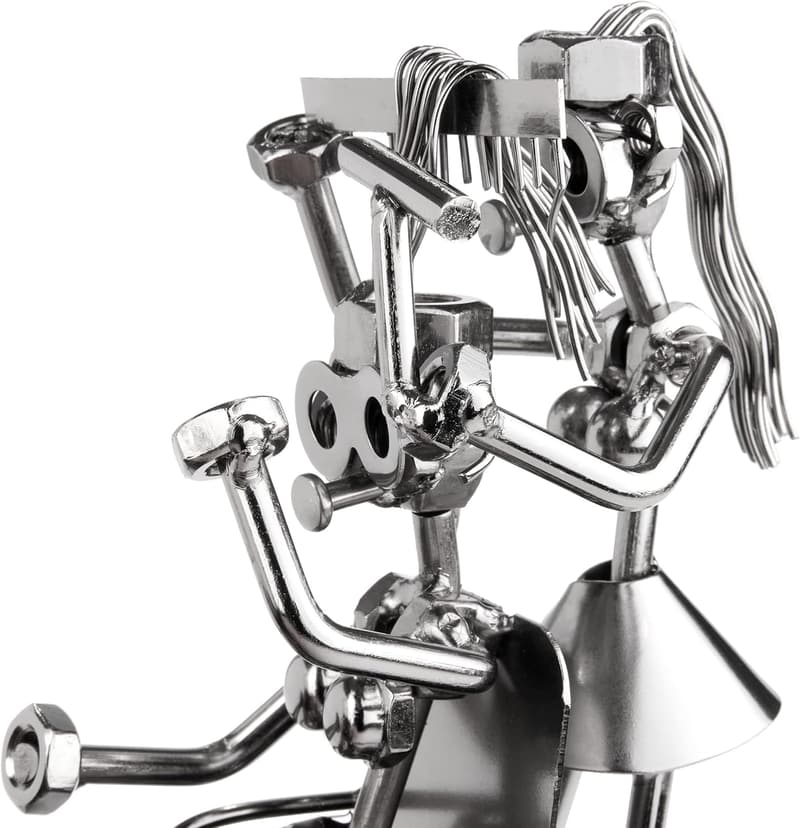 Handgefertigte Eisenfigur Friseurin – Originelles Geschenk für Friseure