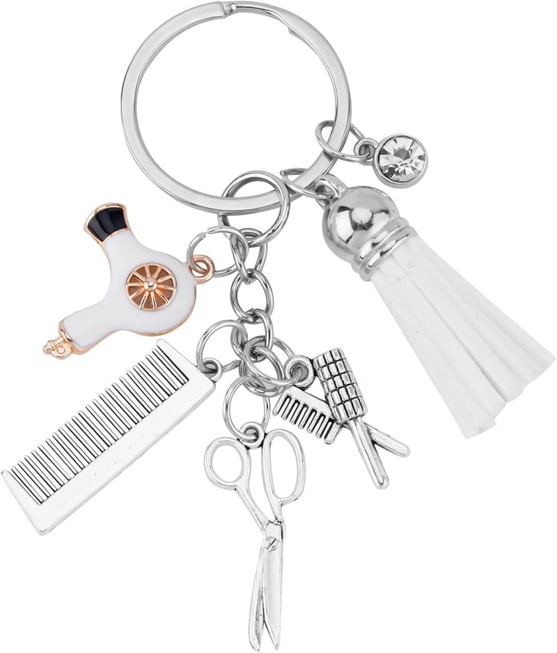 Schlüsselanhänger für Friseure mit Kamm und Schere – Einzigartiges Geschenk für Hairstylisten