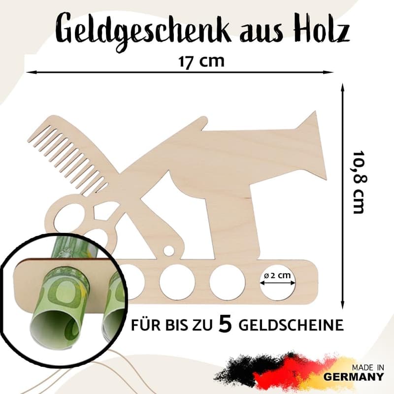 Origineller Holzspruchreif für Friseure – Kreatives Geburtstagsgeschenk