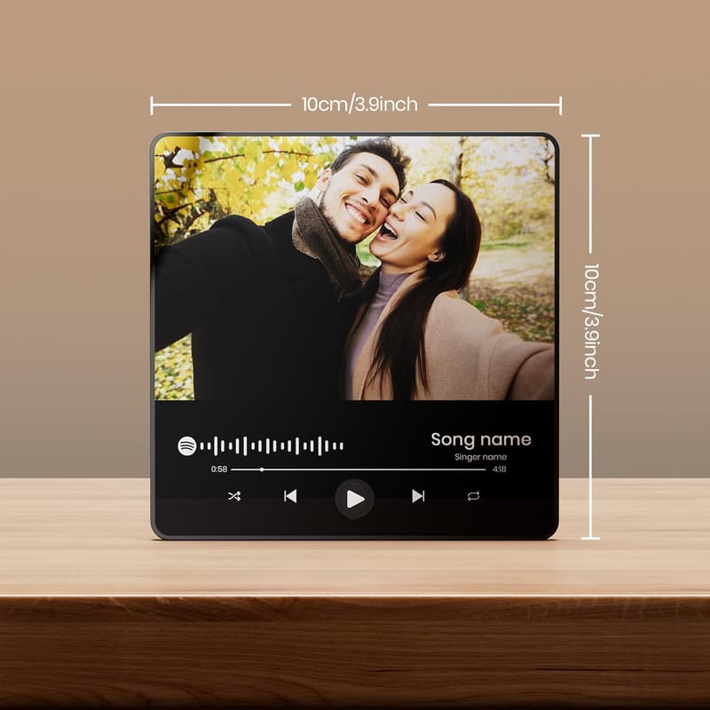 Personalisierter Kühlschrankmagnet mit Musik für Paare zum Jahrestag