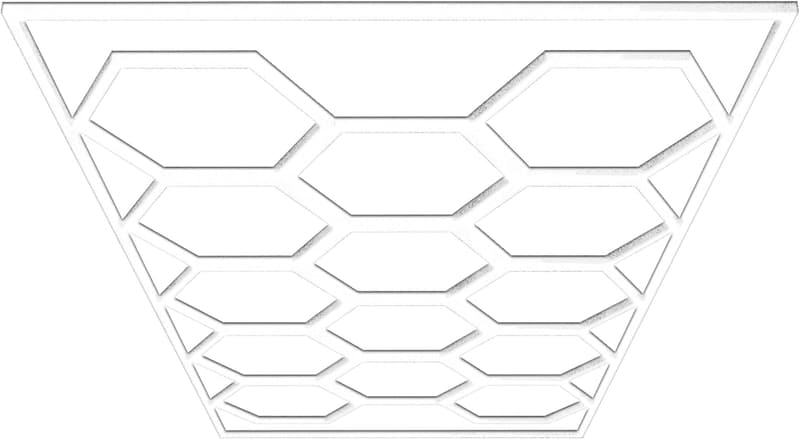 Hexagon LED Garage Light 68970LM 6500K für Werkstatt und Salon