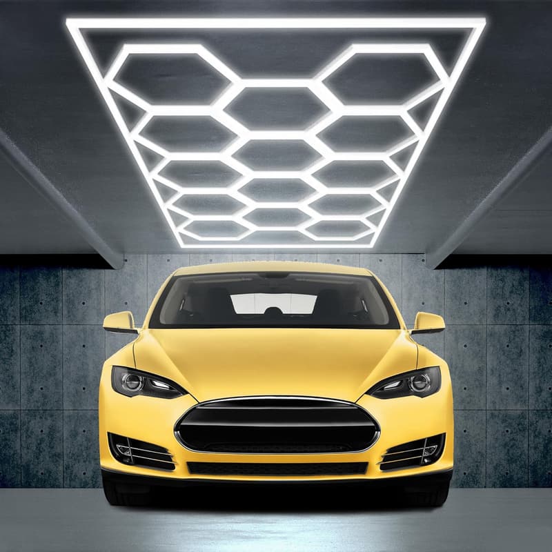 Hexagon LED Garage Light 68970LM 6500K für Werkstatt und Salon