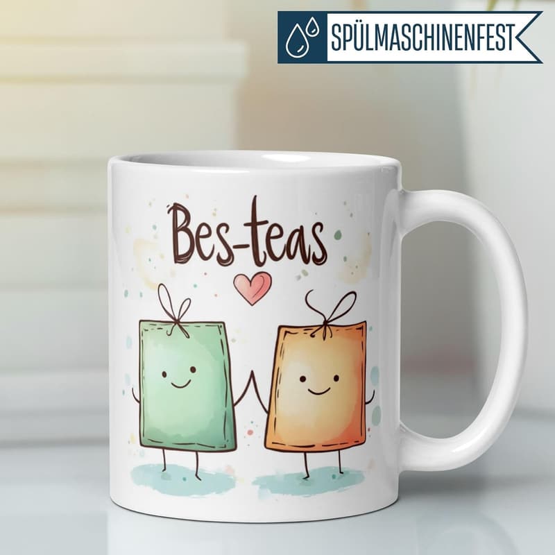 Freundschaftstasse mit Spruch für beste Freundin/Freund