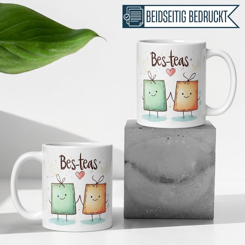 Freundschaftstasse mit Spruch für beste Freundin/Freund