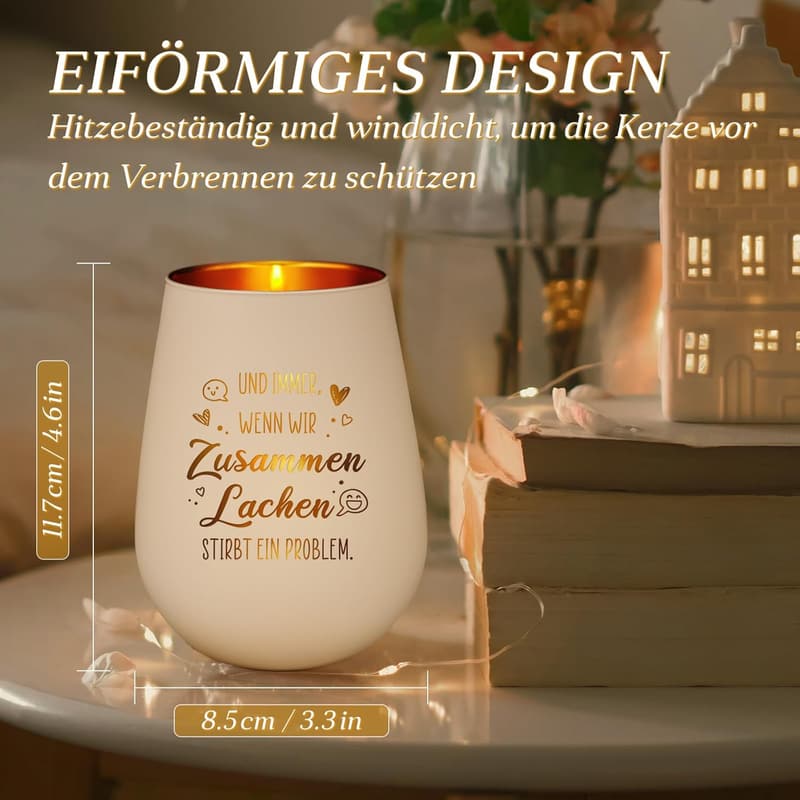Teelichthalter mit Gravur – Geschenk für beste Freundin zum Geburtstag