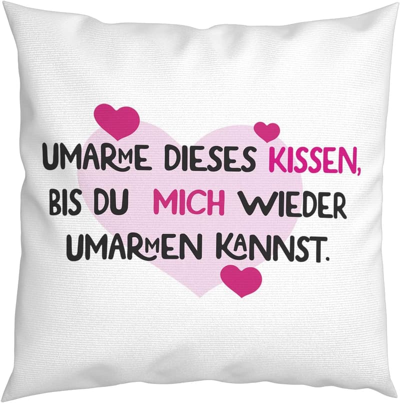 Vermisse Dich Kissen 40x40cm – Liebevoll gefüllt für Paare
