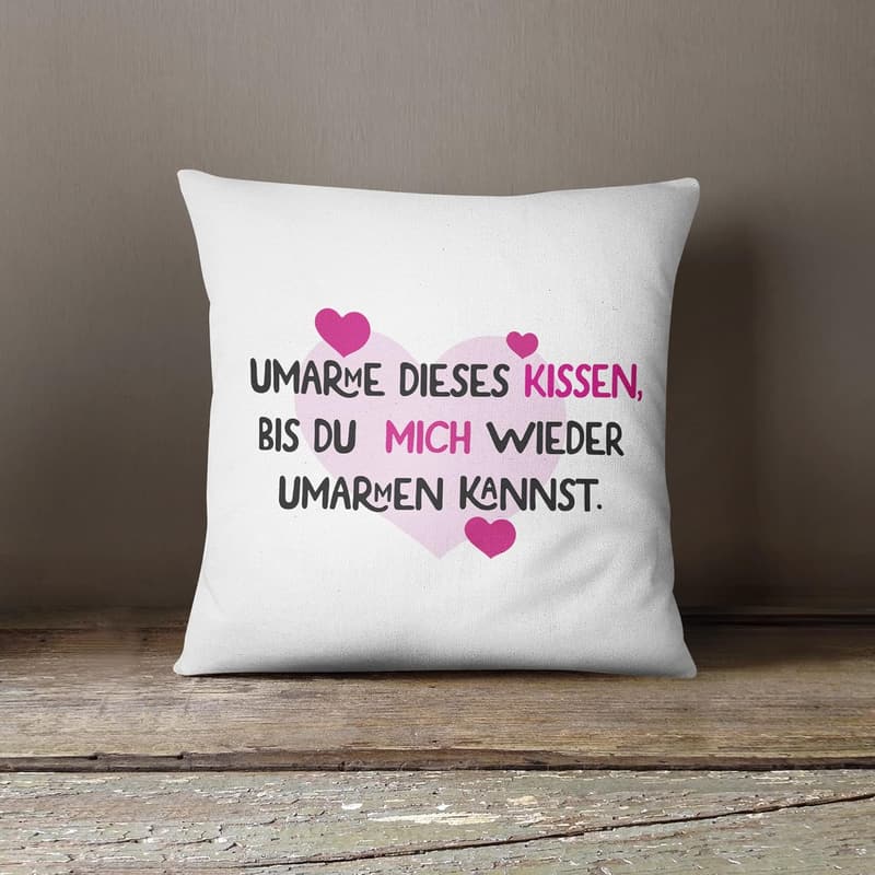Vermisse Dich Kissen 40x40cm – Liebevoll gefüllt für Paare
