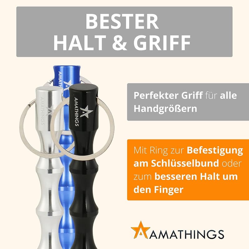 Ergonomischer Kubotan Schlüsselanhänger für Selbstverteidigung von Frauen