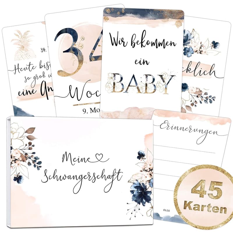 Meilensteinkarten zur Schwangerschaft für werdende Mütter