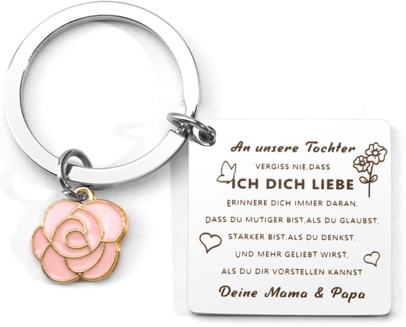 Schlüsselanhänger als Mutter-Tochter Geschenk zur Geburt