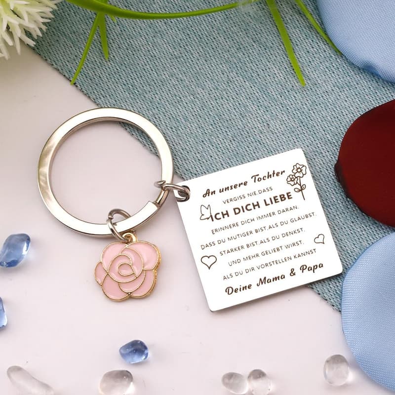 Schlüsselanhänger als Mutter-Tochter Geschenk zur Geburt