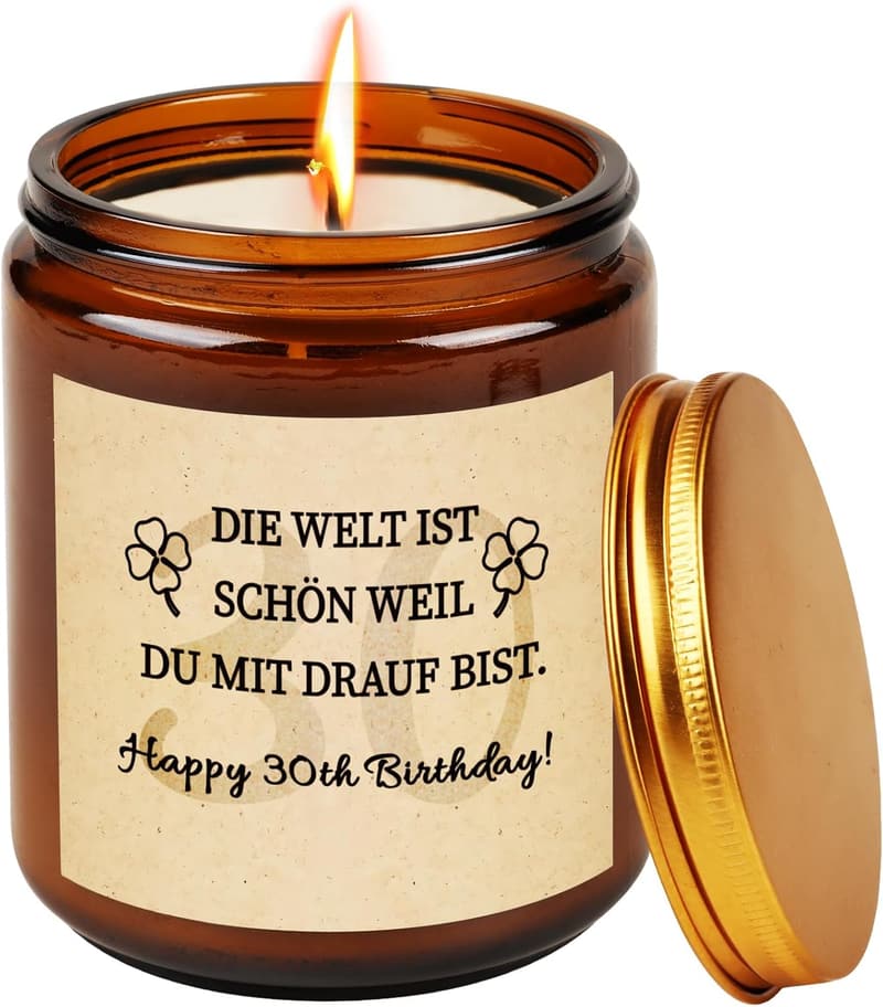 Duftkerze im Glas – Geburtstagsgeschenk für Frauen 30