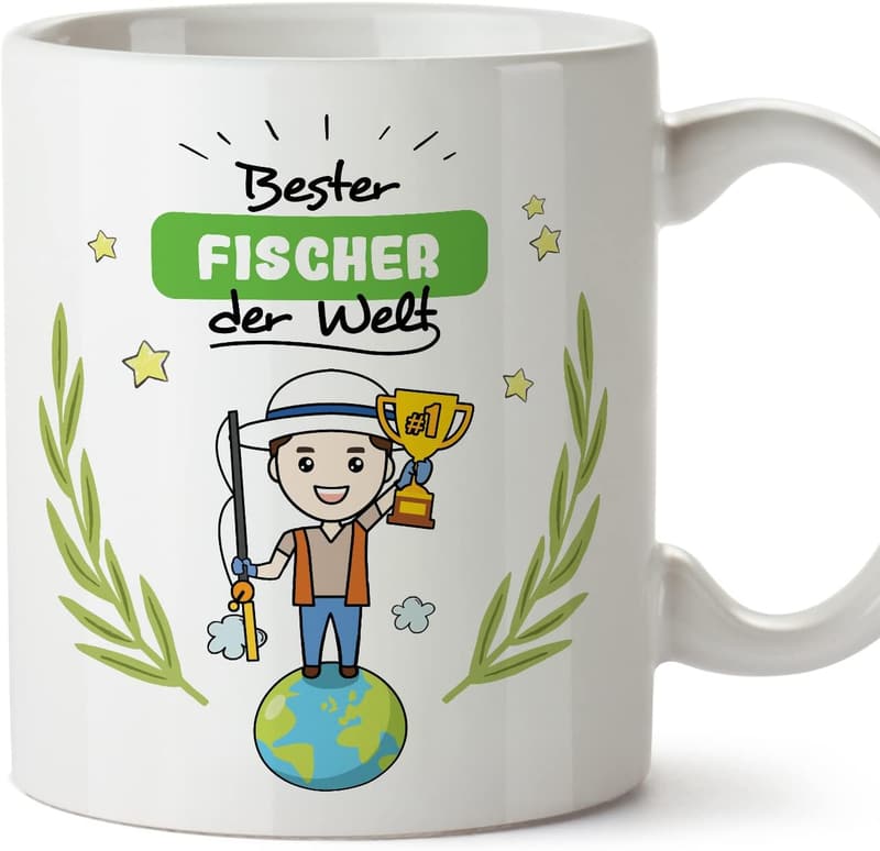 Fischer Becher mit Spruch 