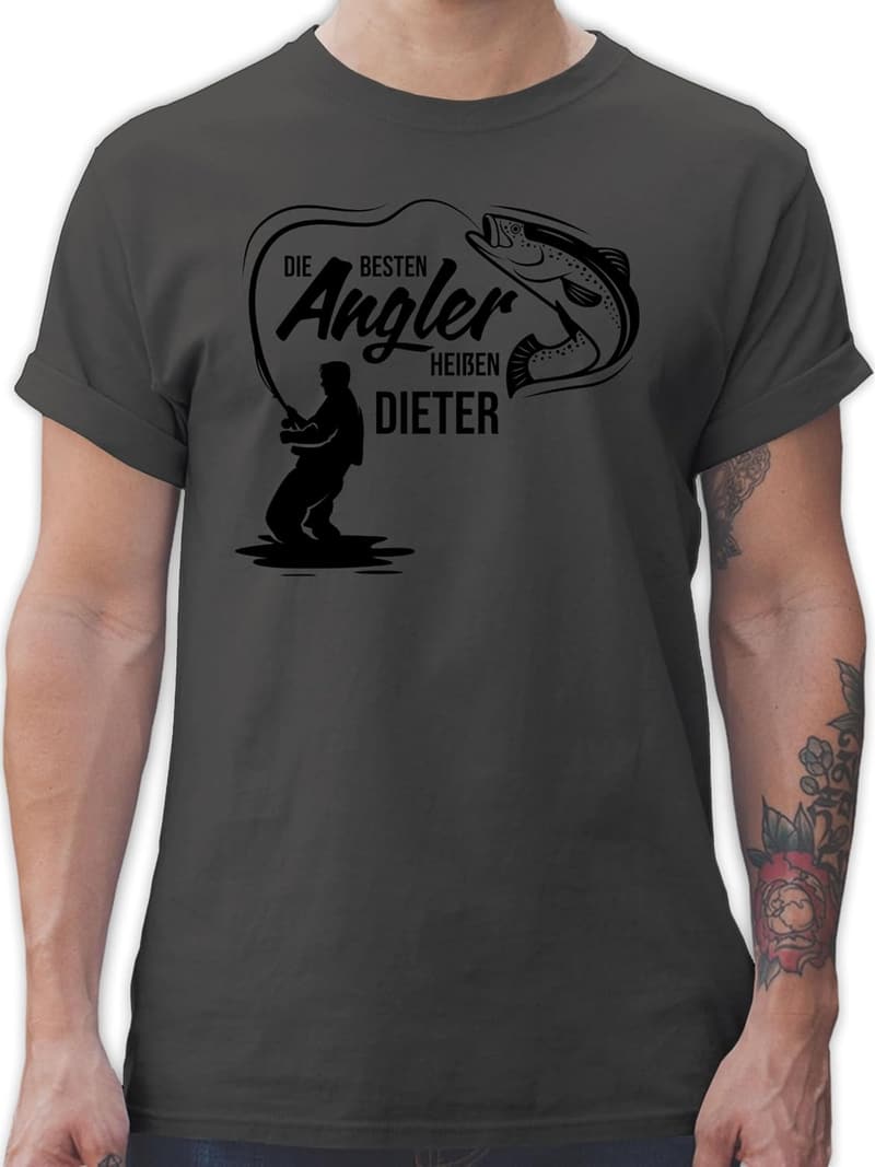 Personalisierte T-Shirt für Angler – Vatertagsgeschenk mit Namen