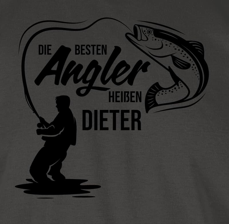 Personalisierte T-Shirt für Angler – Vatertagsgeschenk mit Namen