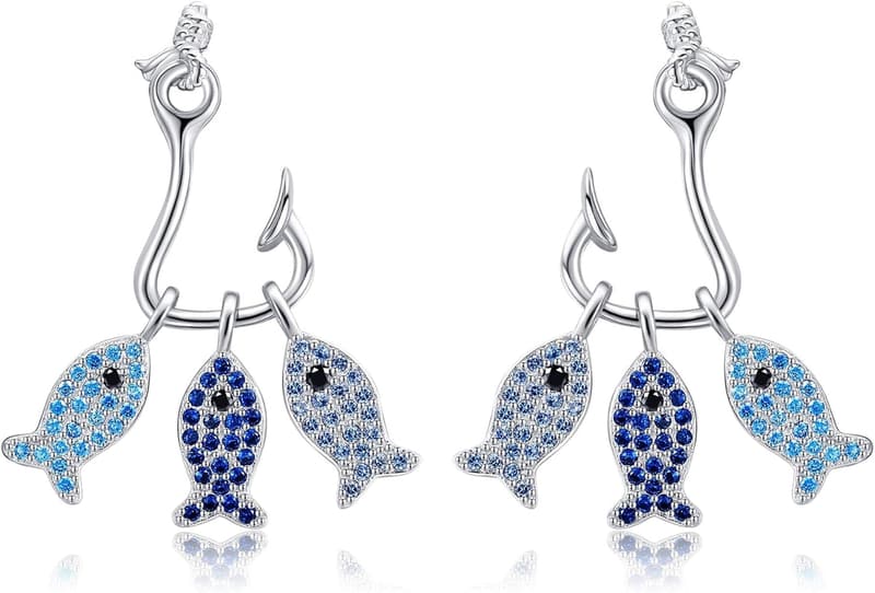 Fischohrringe aus 925er Sterlingsilber für Damen