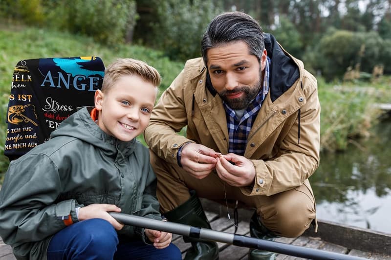 Angler Geschenk Decke 150x130cm – Ideales Geschenk für Männer