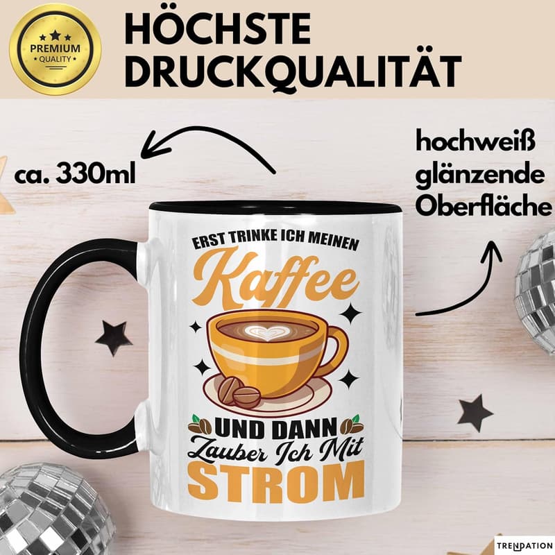 Elektriker Tasse schwarz – 