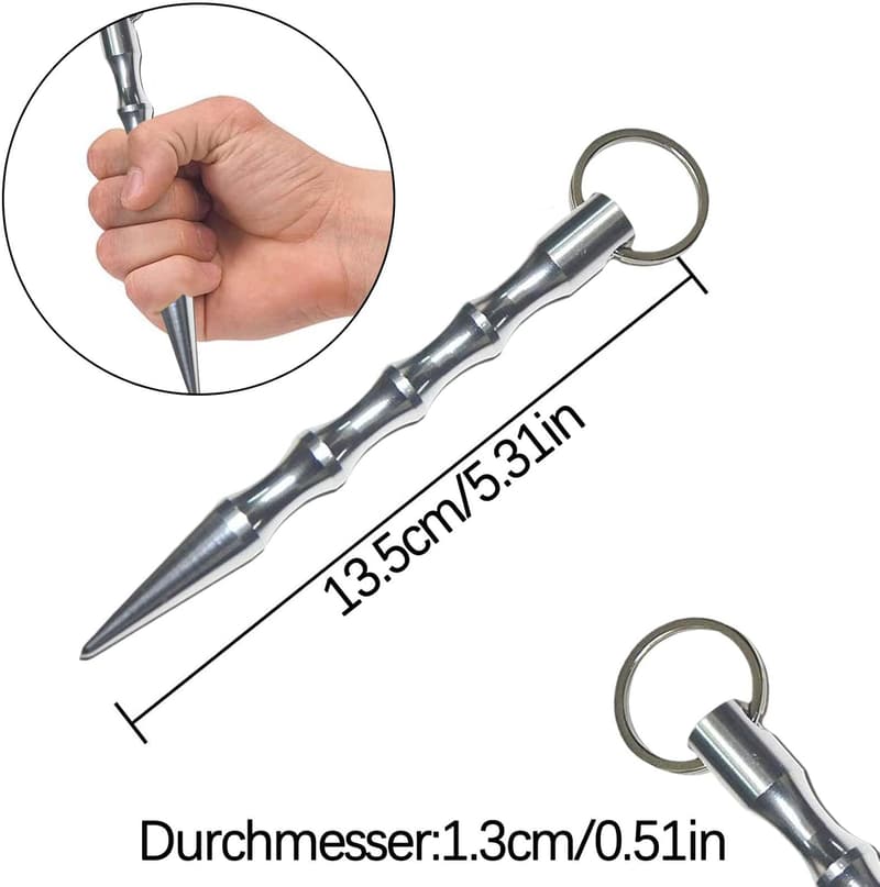 2 Stück Selbstverteidigungswaffen mit ergonomischem Griff für Frauen