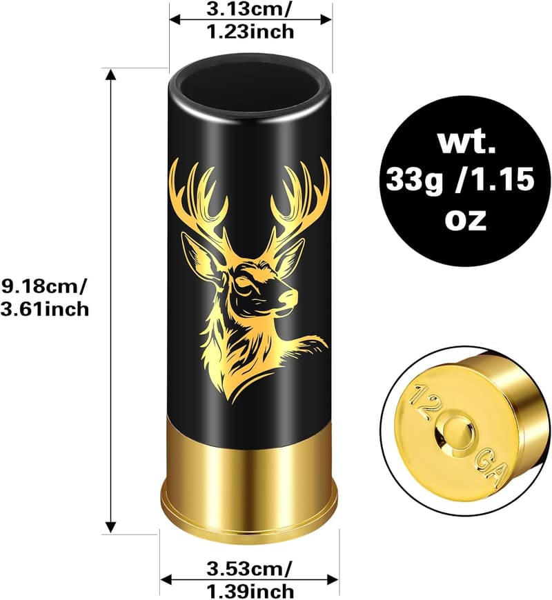 Hochzeitsgeschenk: 4 Hirschkopf Schnapsgläser in Geschenkbox für Jäger