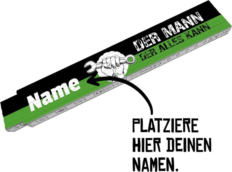Personalisierter Meterstab für Männer – das perfekte Geschenk für Heimwerker