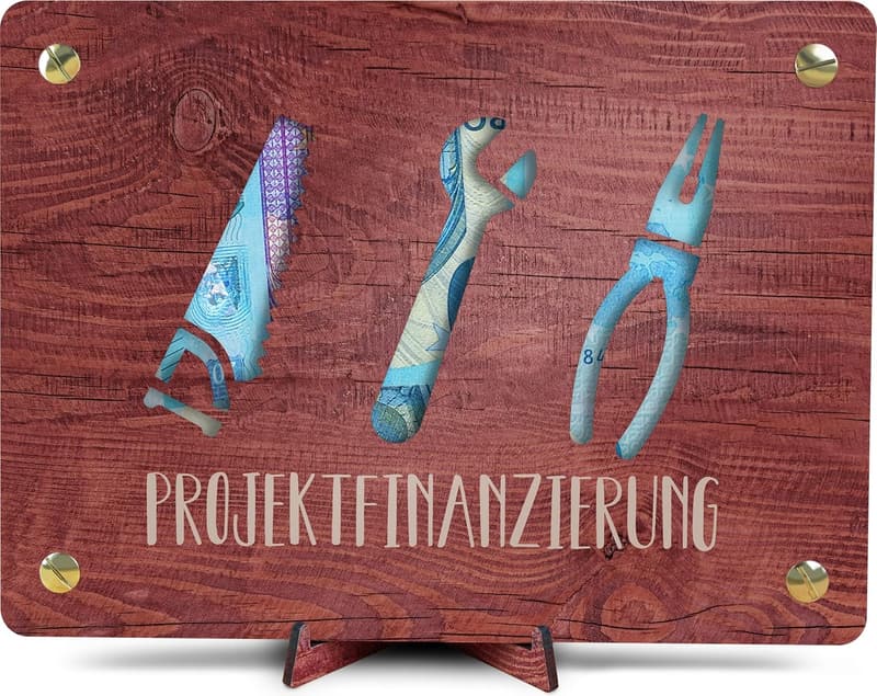 XL Holz-Geldgeschenk für Männer mit Ständer - Geburtstagsgeschenk