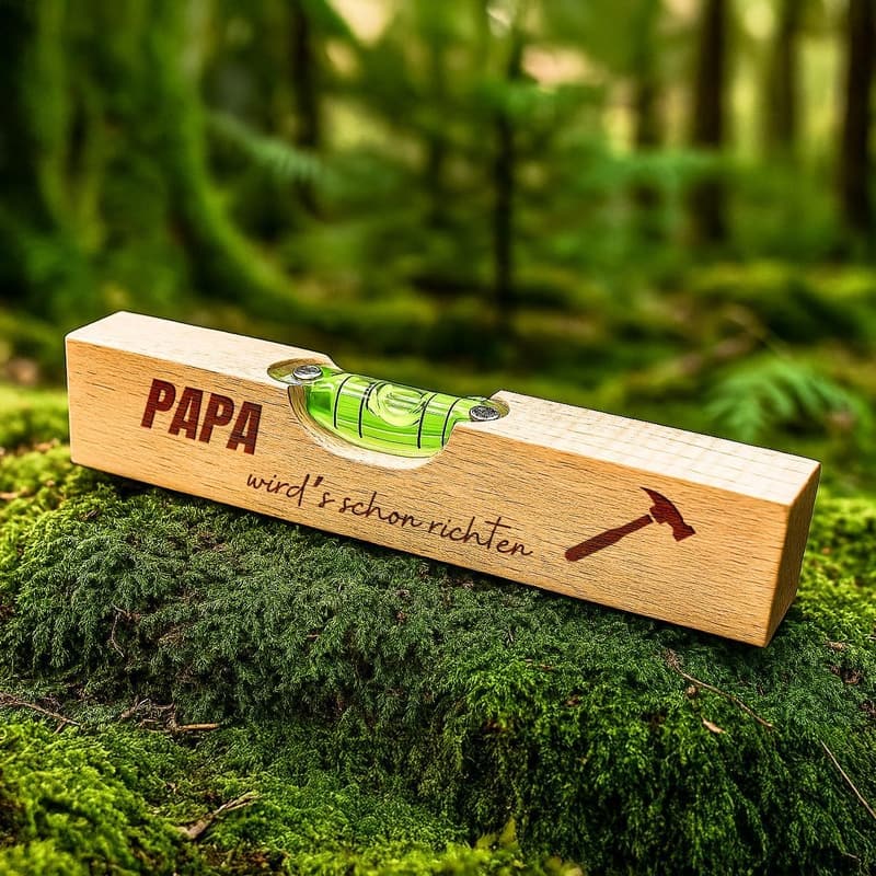 Personalisierte Wasserwaage für Papa – Einzug, Umzug oder Vatertag Geschenk