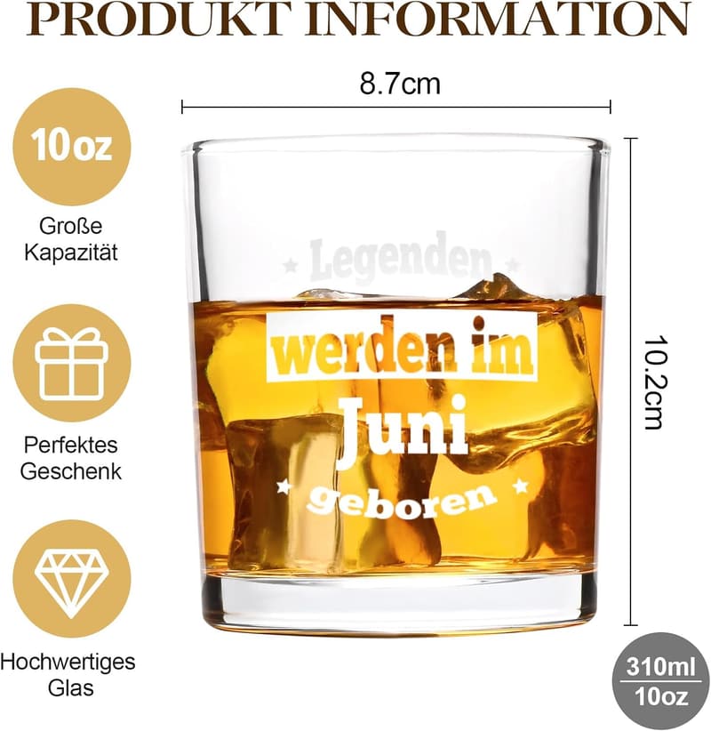 Whiskeyglas Geschenk für Männer – 300ml, lustige Überraschung zum Geburtstag