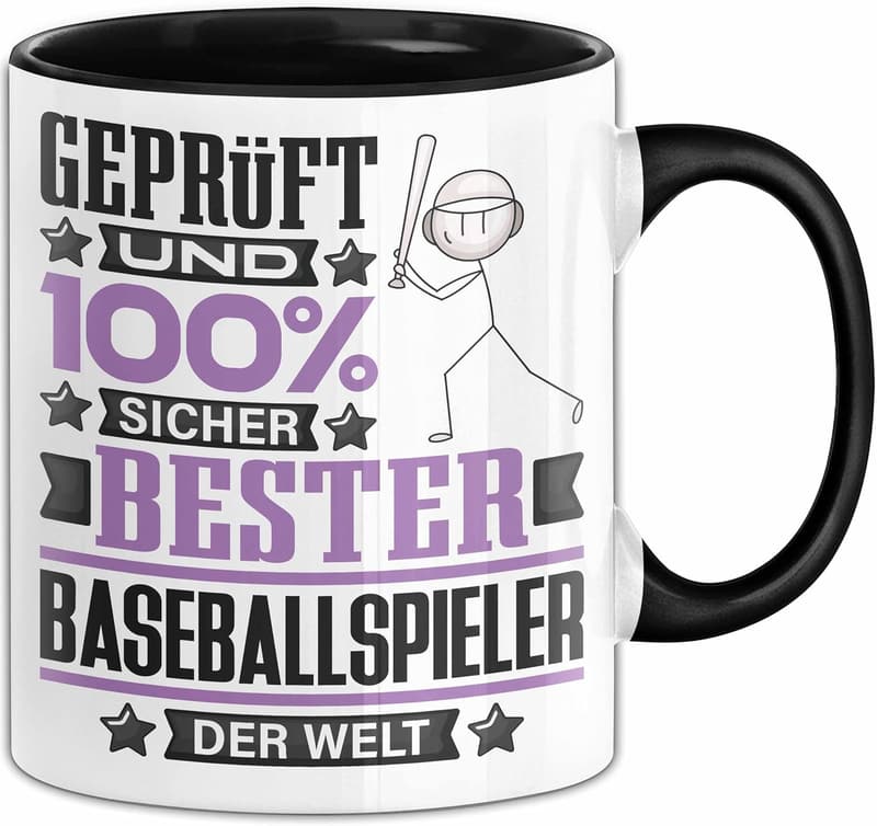 Lustiges Geschenk für Baseballspieler – T-Shirt mit Spruch (Schwarz)