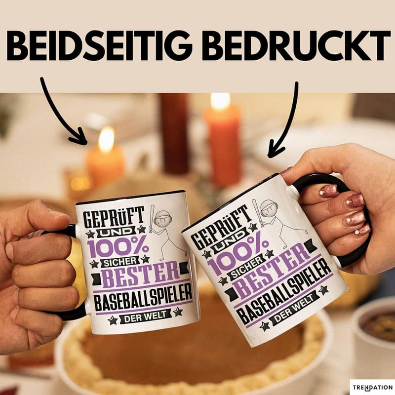 Lustiges Geschenk für Baseballspieler – T-Shirt mit Spruch (Schwarz)