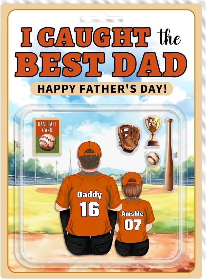 Personalisierbares Baseball-Dekoschild zum Vatertag für Väter