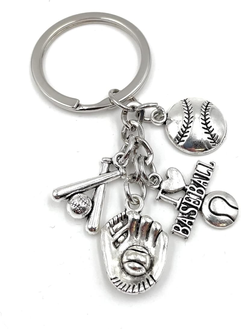 Baseball Schlüsselanhänger aus Metall – Perfektes Geschenk für Freunde und Familie